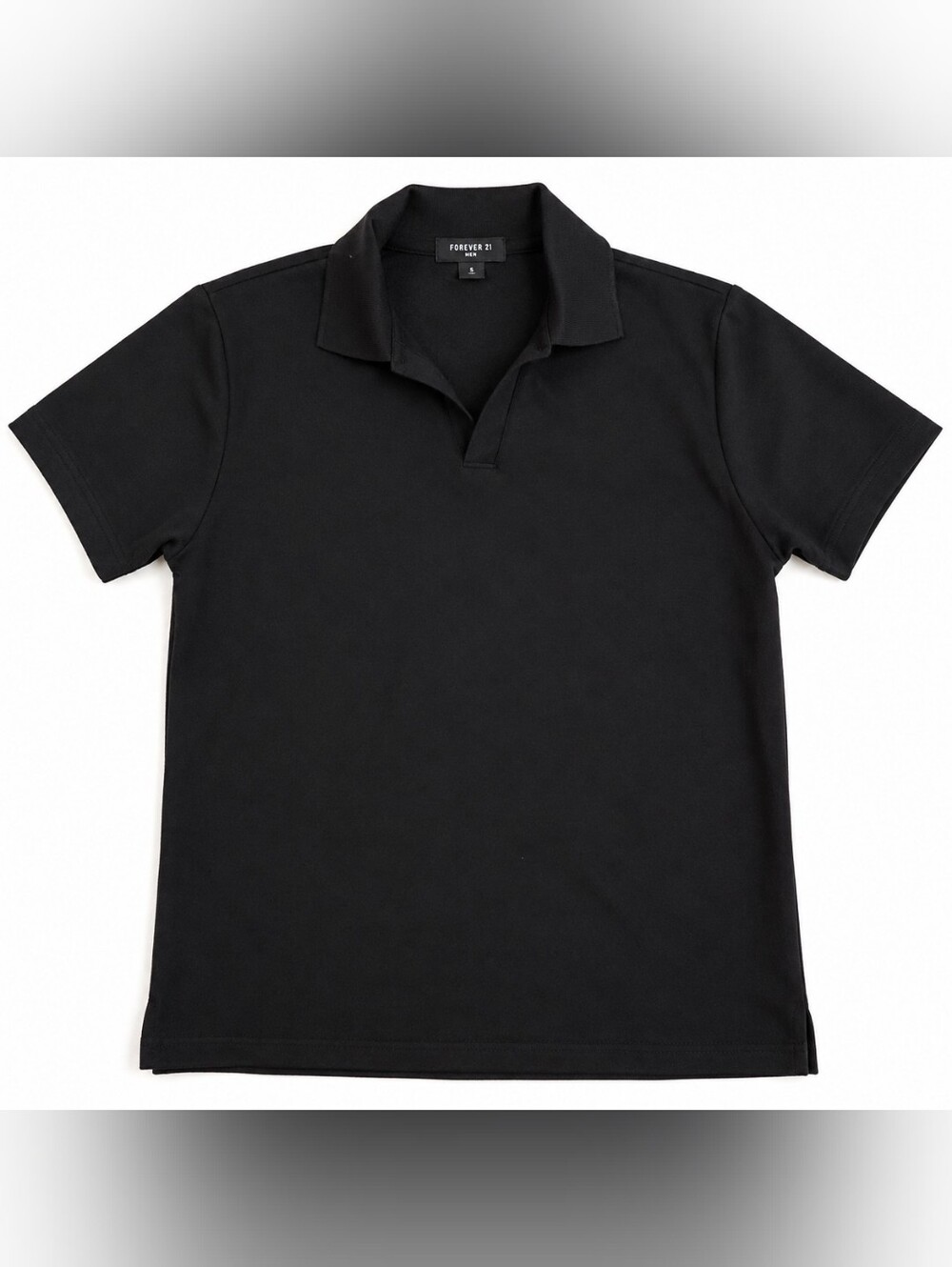 Forever 21 Men’s Black Short Sleeve Polo Shirt Size S